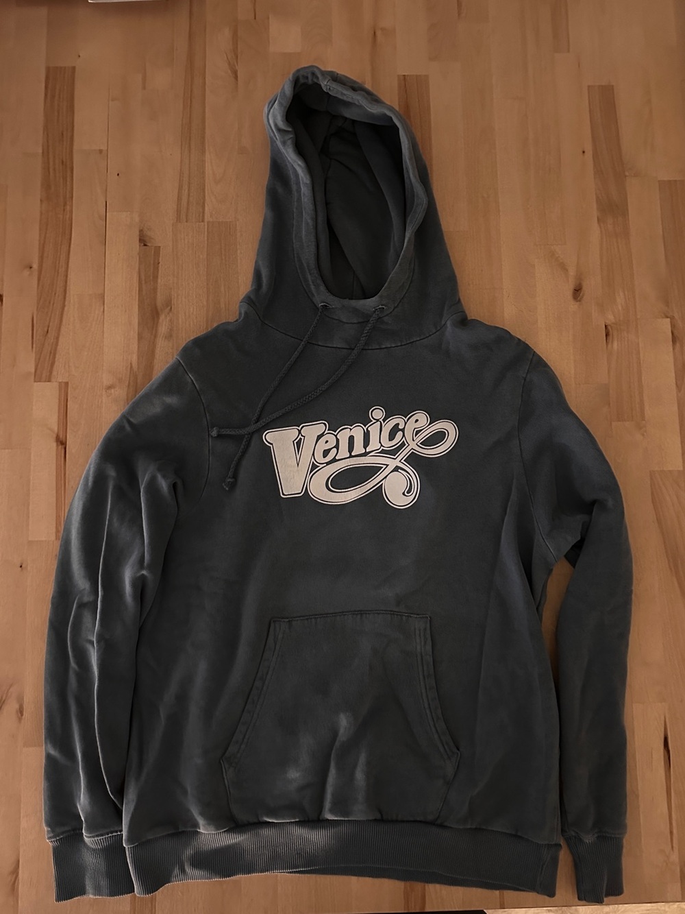 TSPTR Blue Venice Hoodie with white 'Venice' logo with a swirl design